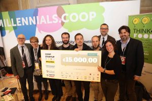 I vincitori di Coopstartup Bologna 2019 (Photo credit: Alessandro Ruggeri)